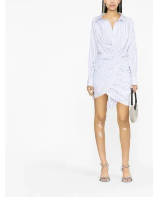 Alexander Wang ストライプ柄アシンメトリックシャツドレス - サムネイル2