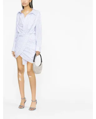 Alexander Wang ストライプ柄アシンメトリックシャツドレス - サムネイル4
