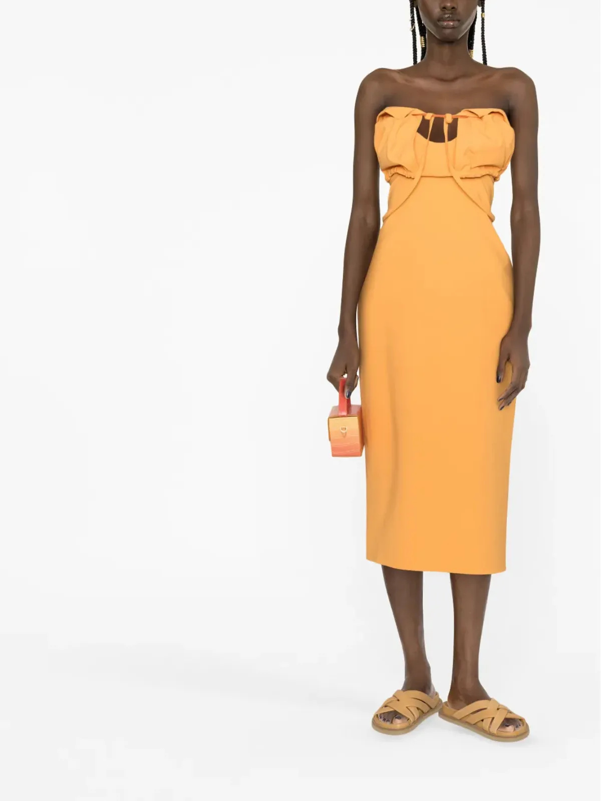 Jacquemus ストラップディテール付きノースリーブドレス - 画像2