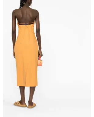 Jacquemus ストラップディテール付きノースリーブドレス - サムネイル3
