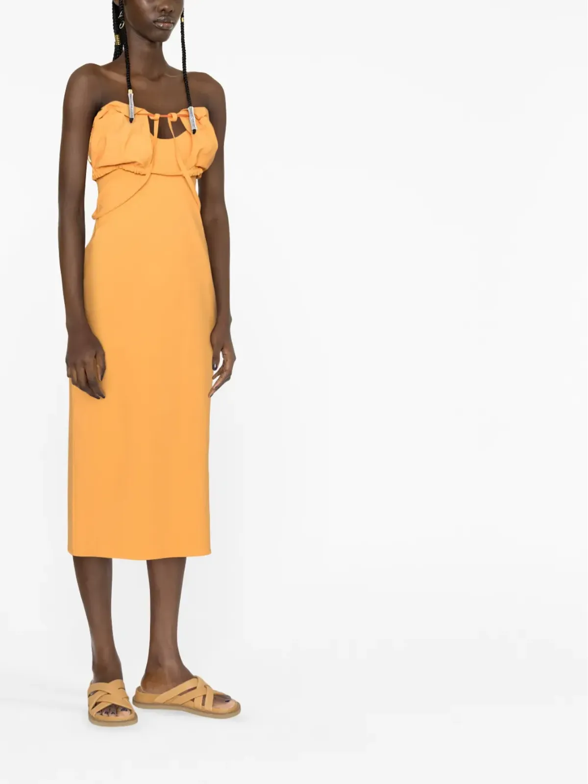 Jacquemus ストラップディテール付きノースリーブドレス - 画像4