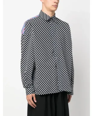 Versace Pre-Owned 1990年代 グラフィックプリント ストライプシャツ - ブルー - サムネイル4