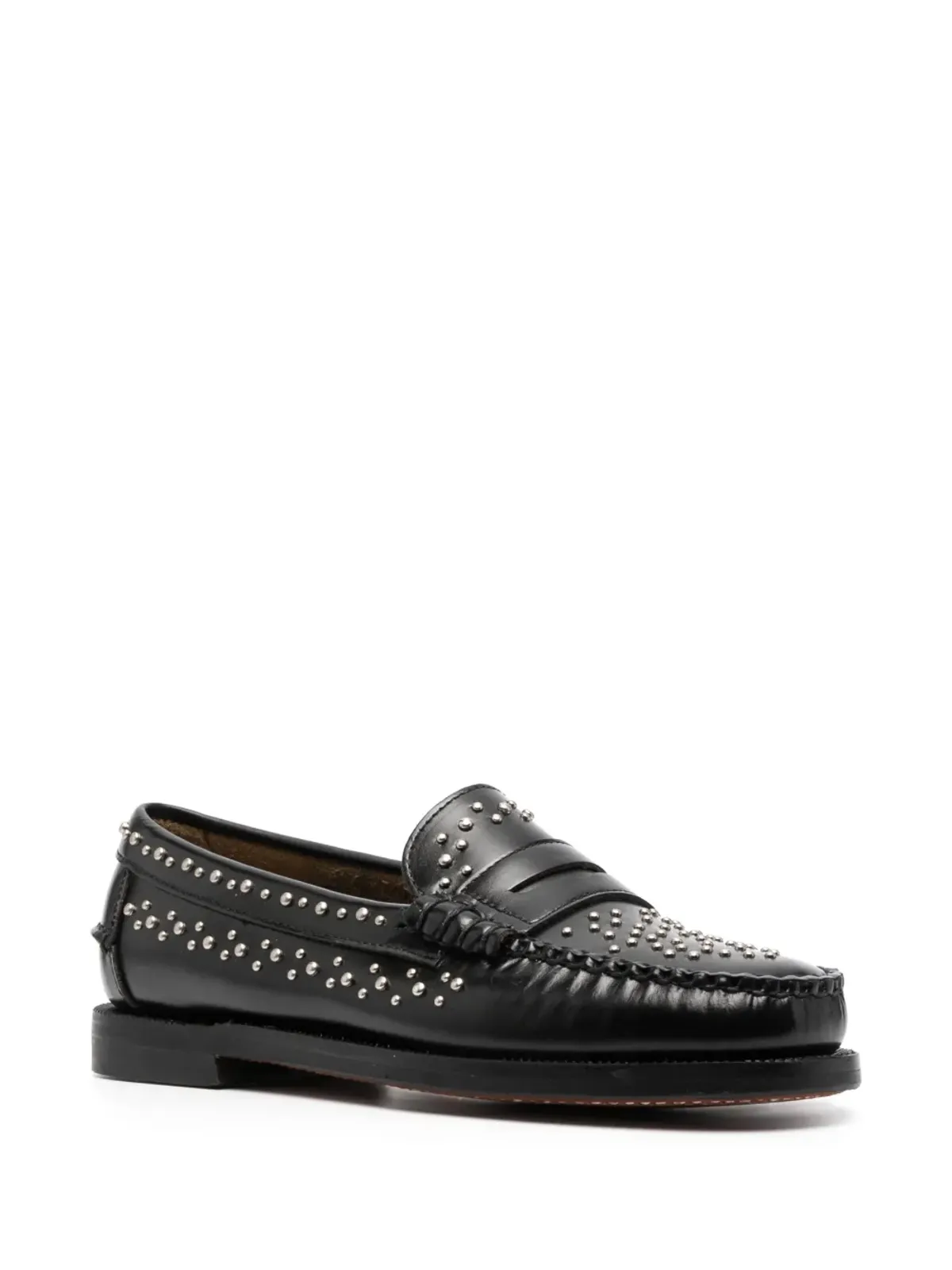 Sebago stud-embellished leather loafers - Black - 画像2