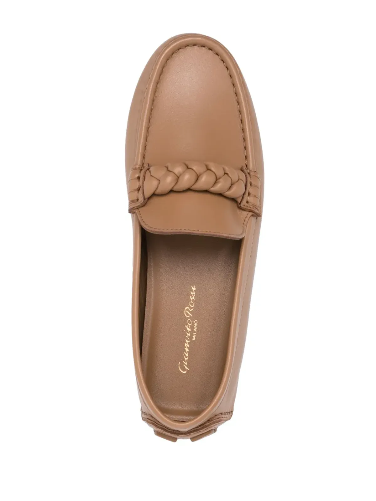 Gianvito Rossi モンツァ レザー ローファー（ブラウン） - 画像4
