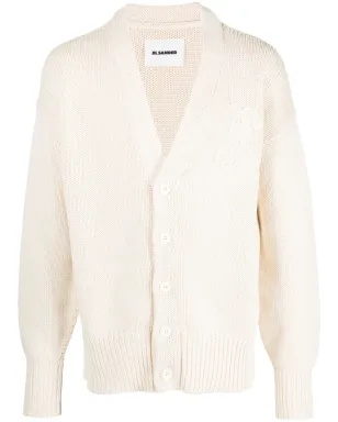 Jil Sander 刺繍ロゴ入りコットンカーディガン - サムネイル1