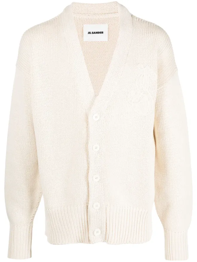 Jil Sander Jil Sander 刺繍ロゴ入りコットンカーディガンの商品画像