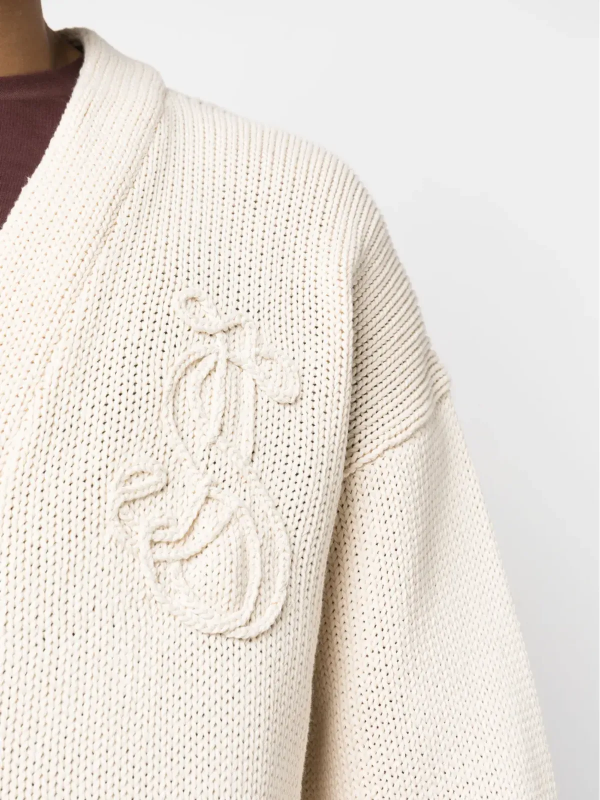 Jil Sander 刺繍ロゴ入りコットンカーディガン - 画像5