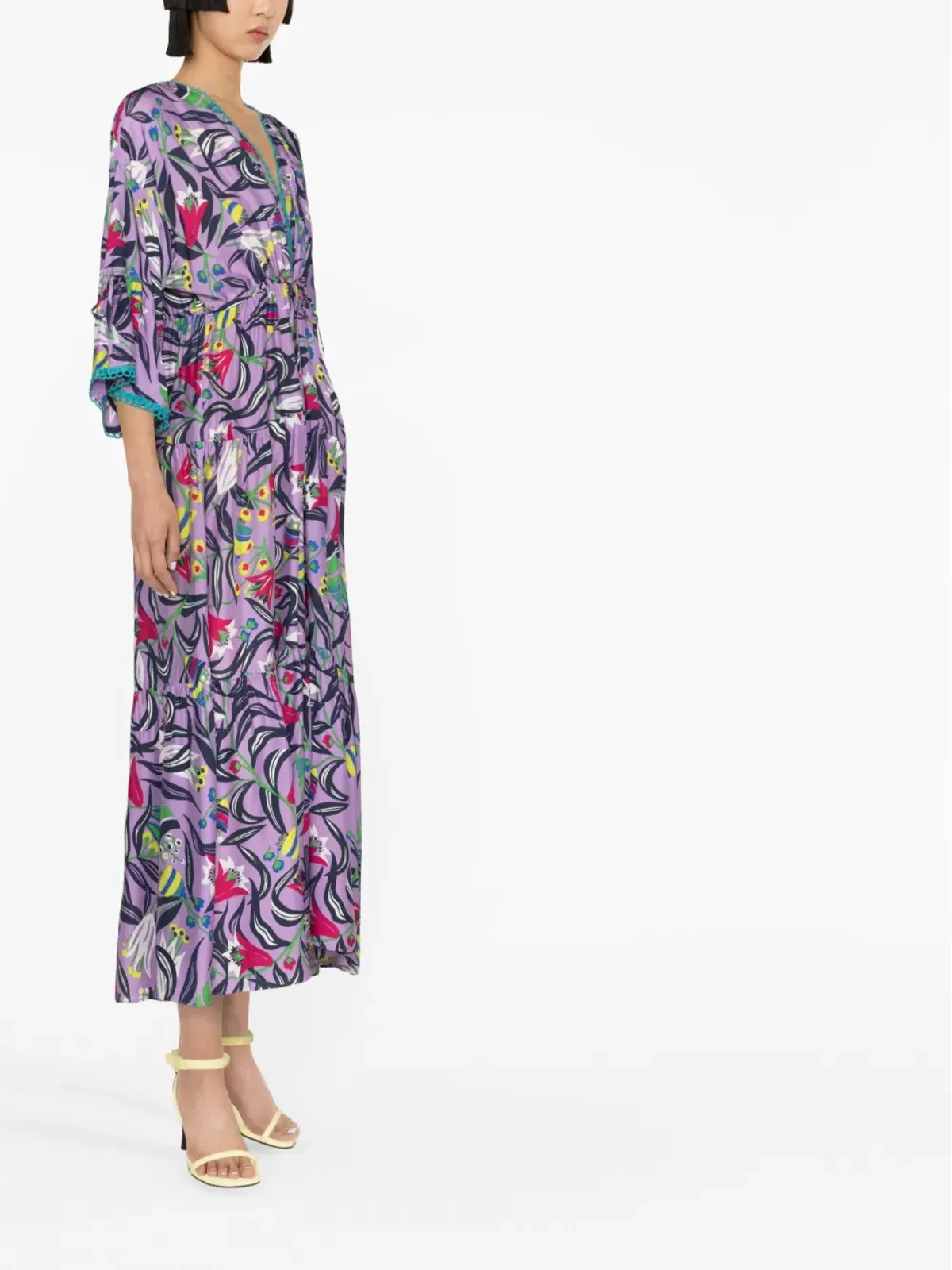 DVF Diane von Furstenberg グラフィックプリント ミディ丈 ワンピース - 画像2