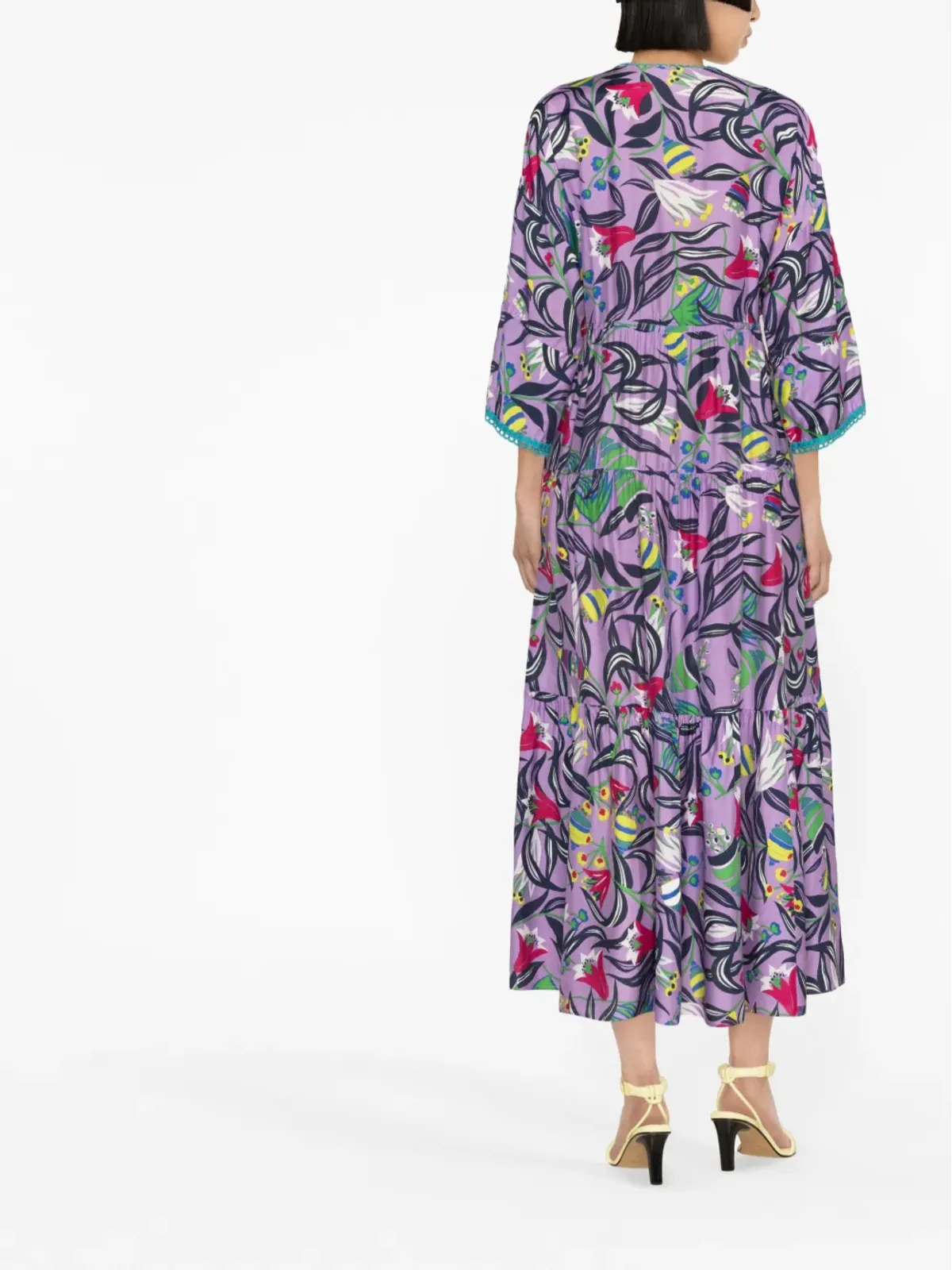 DVF Diane von Furstenberg グラフィックプリント ミディ丈 ワンピース - 画像3