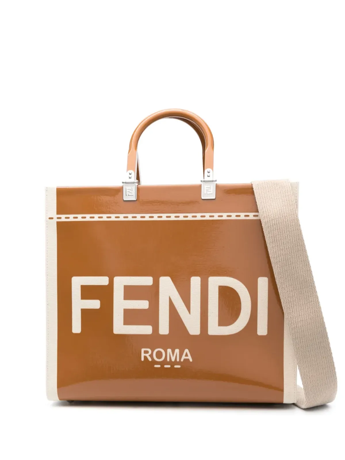 FENDI ロゴプリント トートバッグ - 画像1