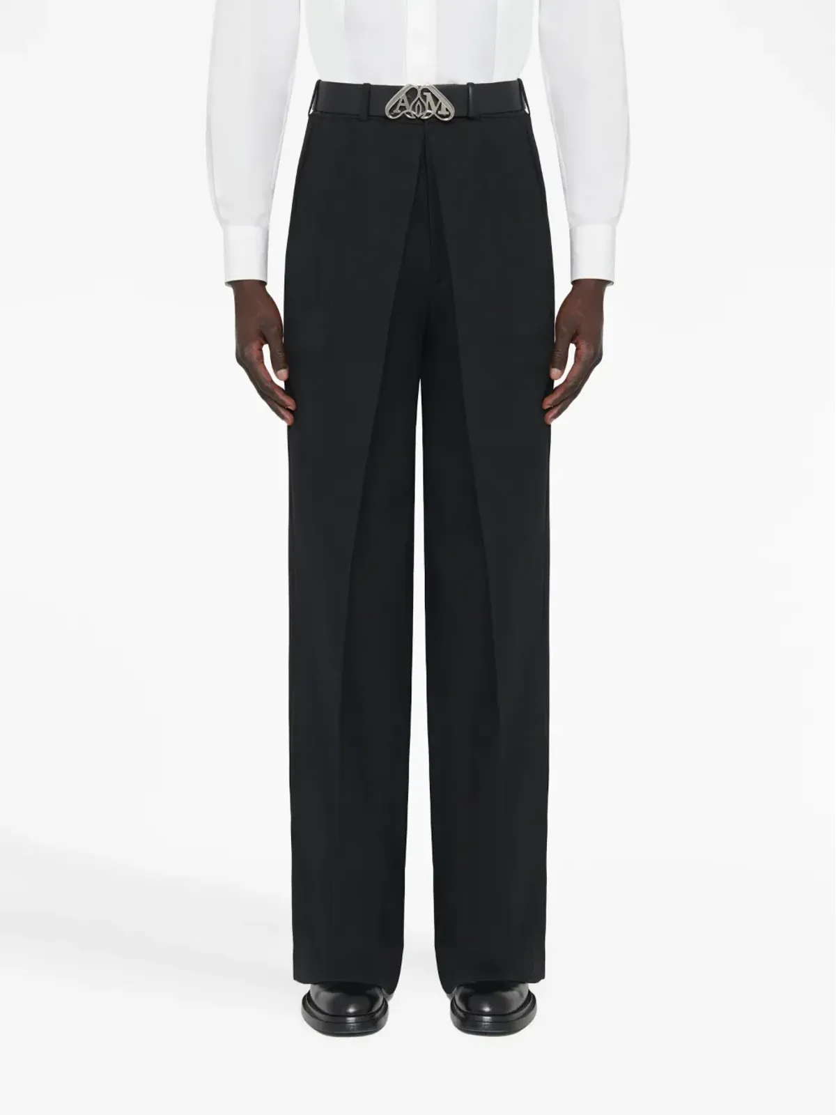 Alexander McQueen mid-rise straight-leg trousers - Black - 画像5