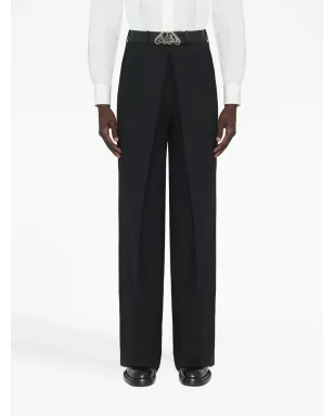 Alexander McQueen mid-rise straight-leg trousers - Black - サムネイル5