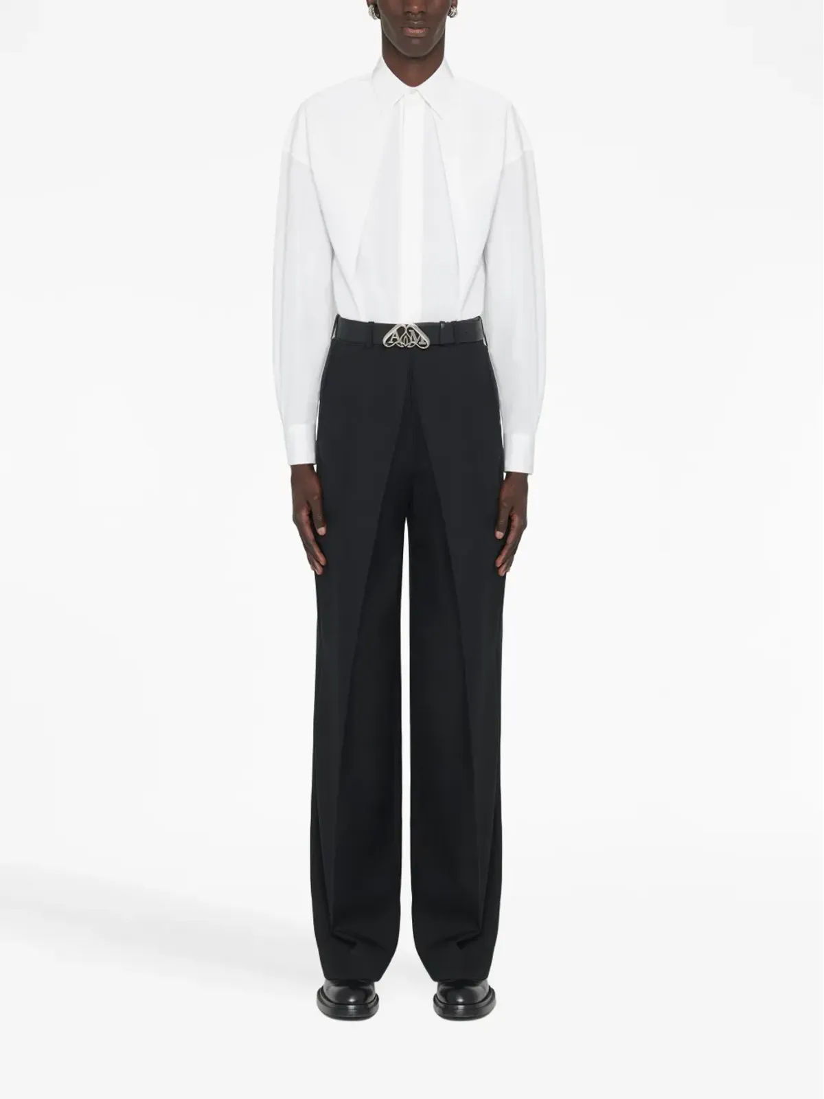 Alexander McQueen mid-rise straight-leg trousers - Black - 画像2