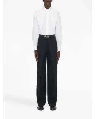 Alexander McQueen mid-rise straight-leg trousers - Black - サムネイル2