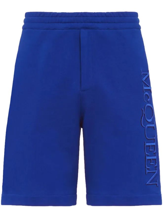 Alexander McQueen Alexander McQueen エンブロイダード ロゴ トラックショーツの商品画像