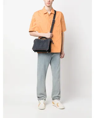 FENDI コントラストステッチデニム トートバッグ ブルー - サムネイル2