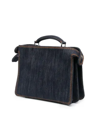 FENDI コントラストステッチデニム トートバッグ ブルー - サムネイル3