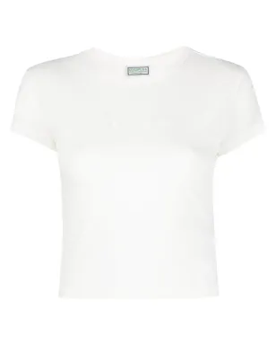 GUESS USA ロゴプリント クロップドTシャツ - White - サムネイル1