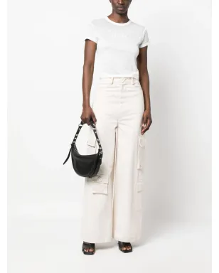 GUESS USA ロゴプリント クロップドTシャツ - White - サムネイル2