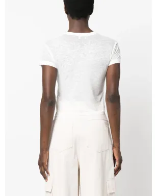 GUESS USA ロゴプリント クロップドTシャツ - White - サムネイル4