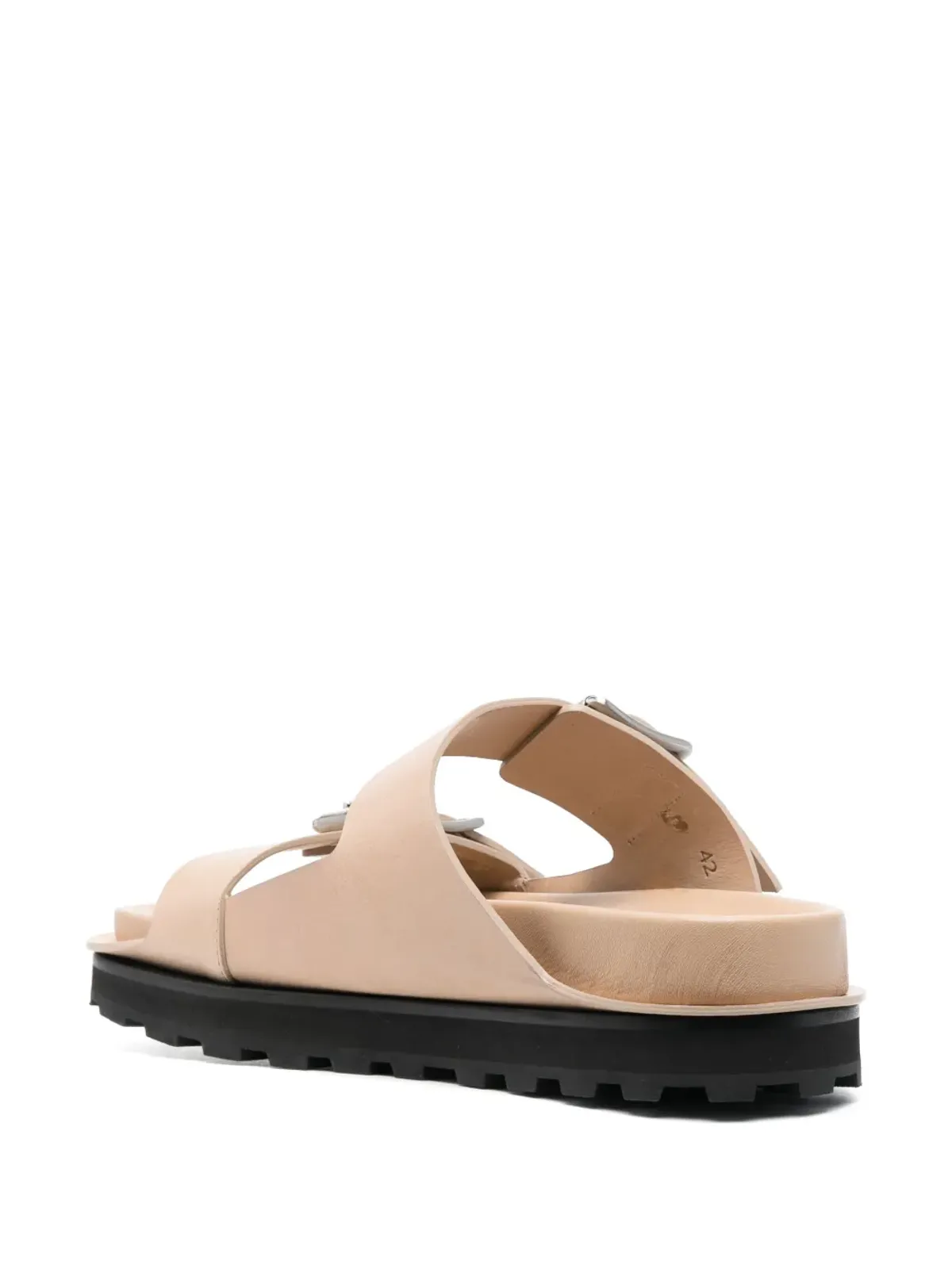 Jil Sander ダブルバックルストラップサンダル - 画像3