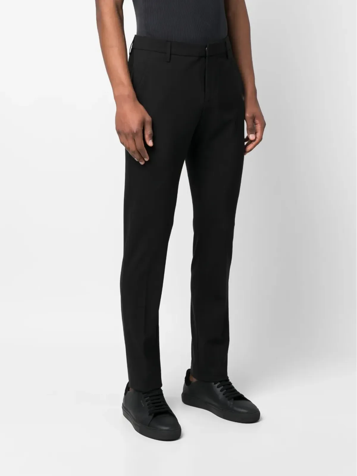 DONDUP バージンウール テーラードパンツ ブラック - 画像3