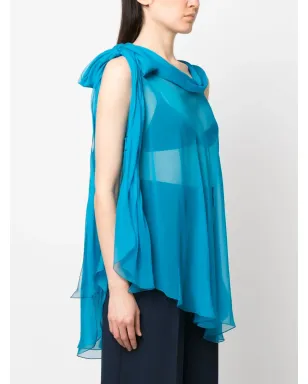 Alberta Ferretti セミシアー アシンメトリーブラウス - サムネイル3