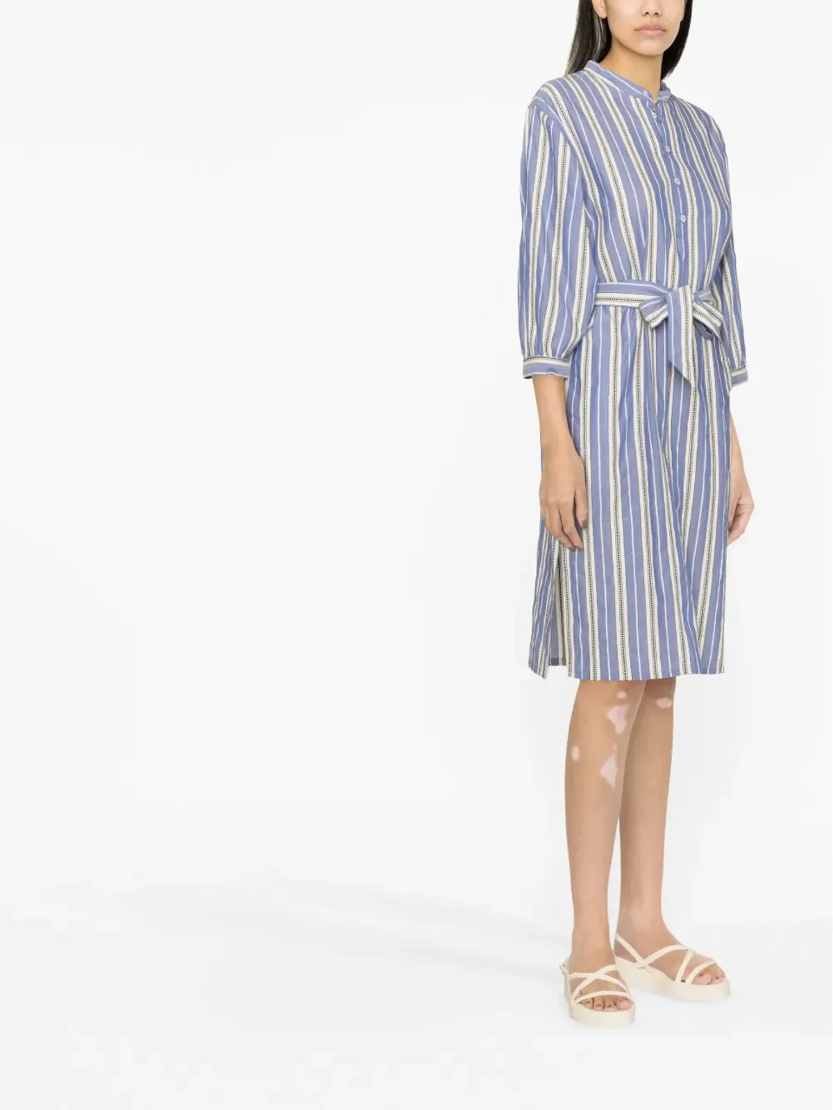 A.P.C. ストライプ綿シャツドレス - 画像4