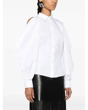 Alexander McQueen スラッシュドレープスリーブシャツ - サムネイル3