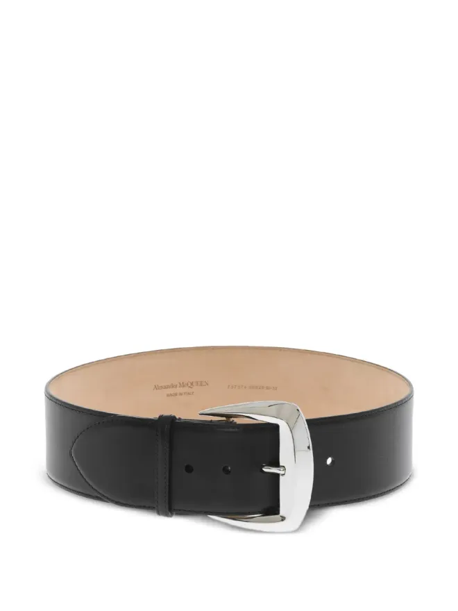 Alexander McQueen Alexander McQueen Geometric Buckle waist belt - Blackの商品画像