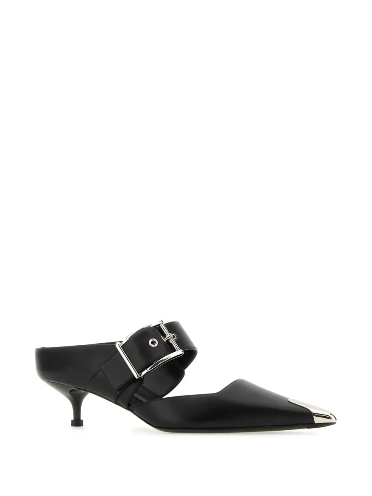Alexander McQueen パンクバックル レザー ミュール - 画像2