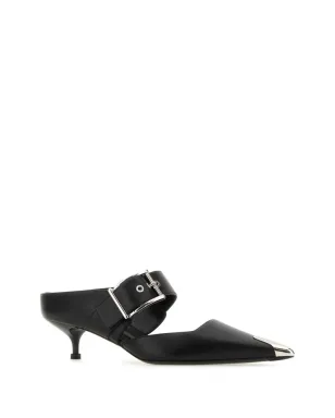 Alexander McQueen パンクバックル レザー ミュール - サムネイル2