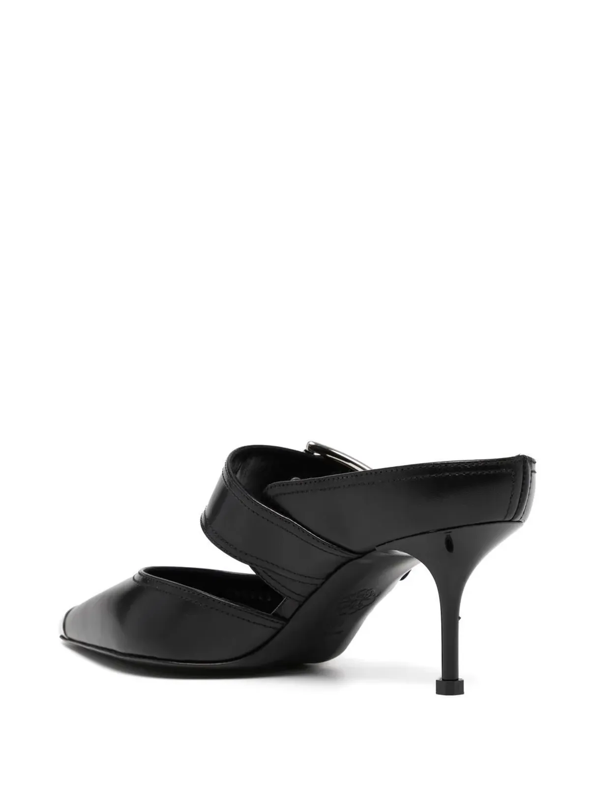 Alexander McQueen パンクバックル レザー ミュール - 画像3