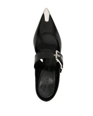 Alexander McQueen パンクバックル レザー ミュール - サムネイル4