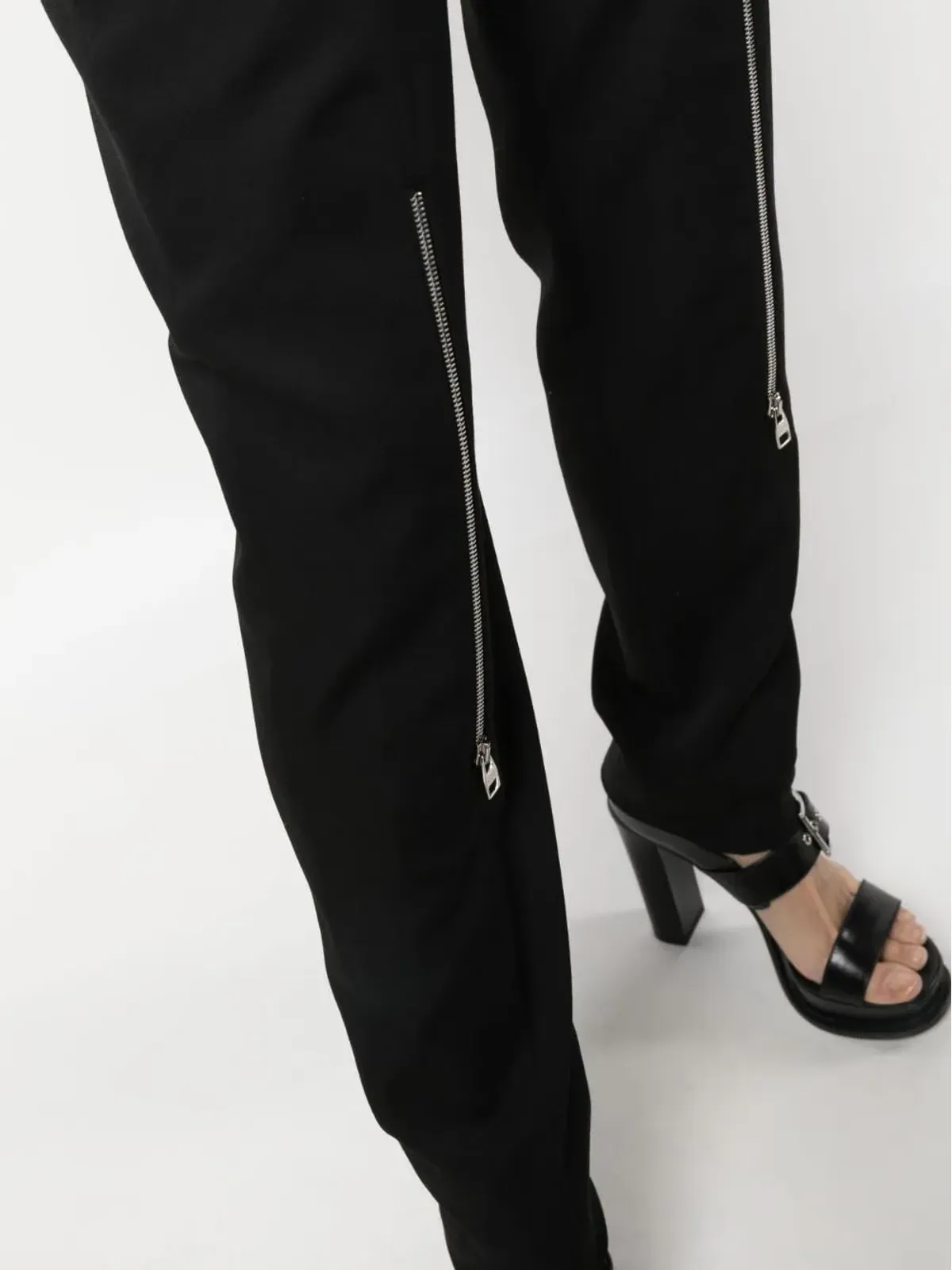Alexander McQueen ジップ装飾ウールパンツ - 画像5