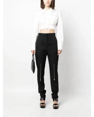 Alexander McQueen ジップ装飾ウールパンツ - サムネイル2