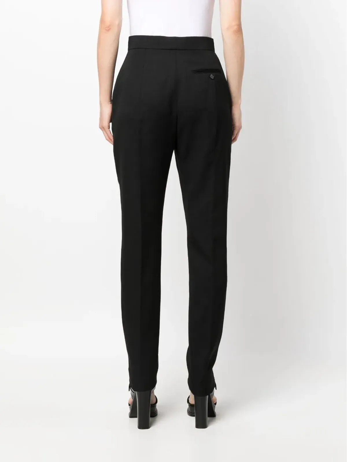 Alexander McQueen ジップ装飾ウールパンツ - 画像4