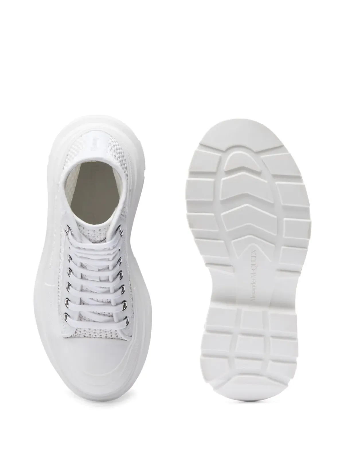 Alexander McQueen 編み込みデザインのブーツ - 画像4