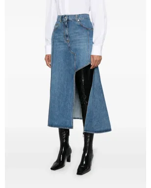 Alexander McQueen スラッシュデニムミディスカート - サムネイル3