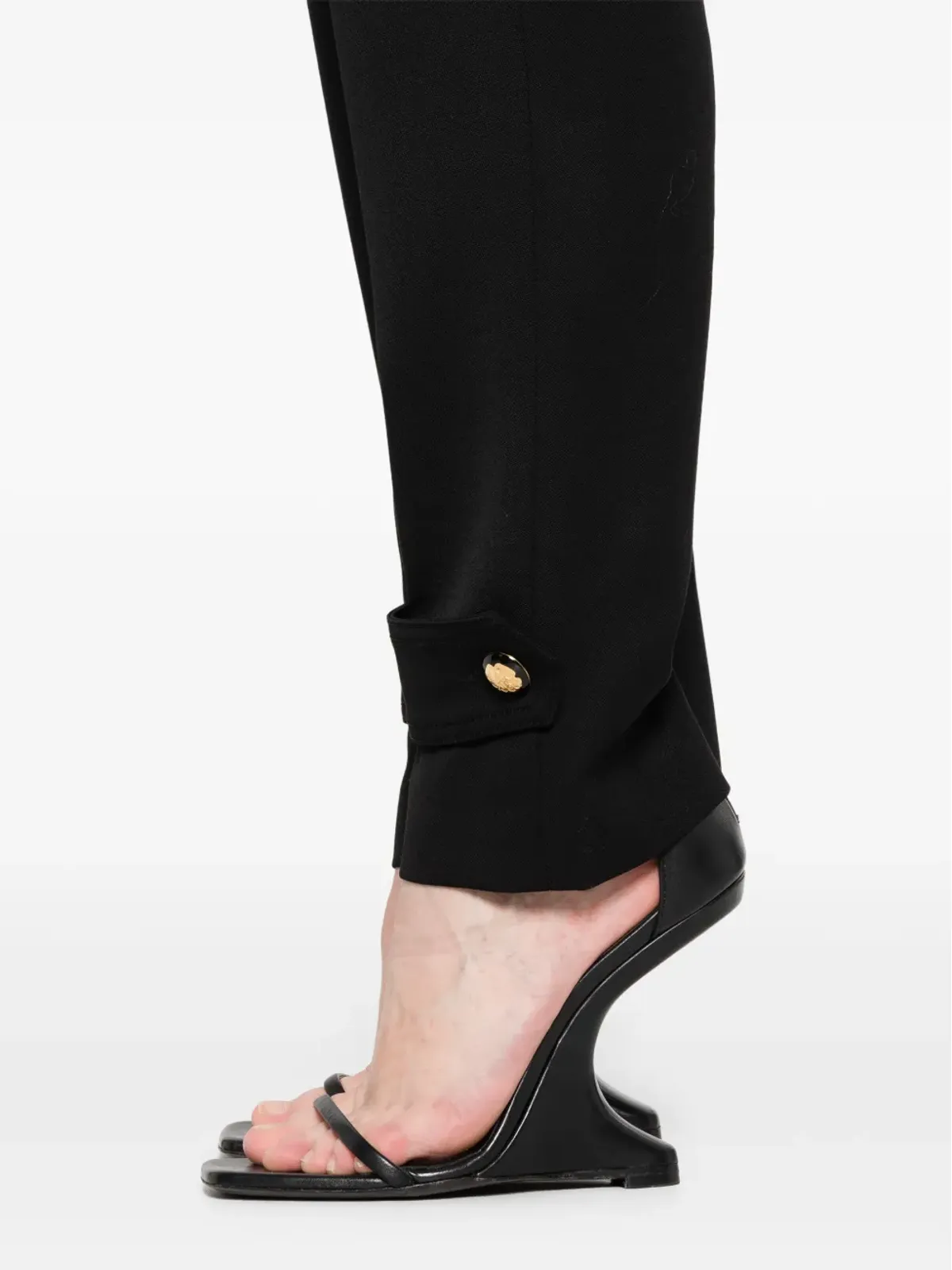 Alexander McQueen 高腰ウールパンツ - ブラック - 画像5