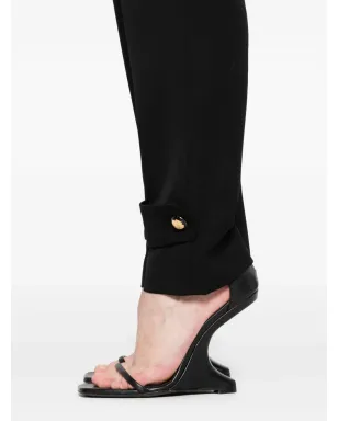 Alexander McQueen 高腰ウールパンツ - ブラック - サムネイル5