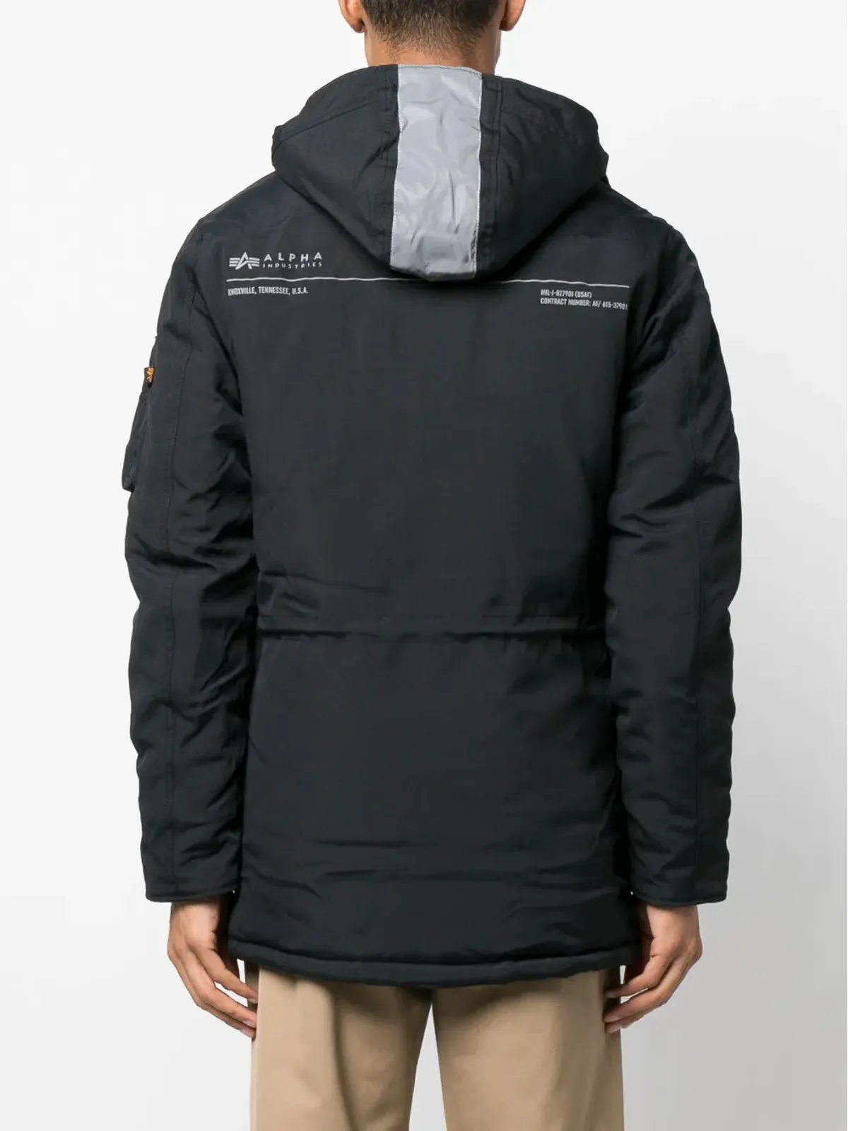 Alpha Industries ロゴタグ付きフードジャケット - 画像4