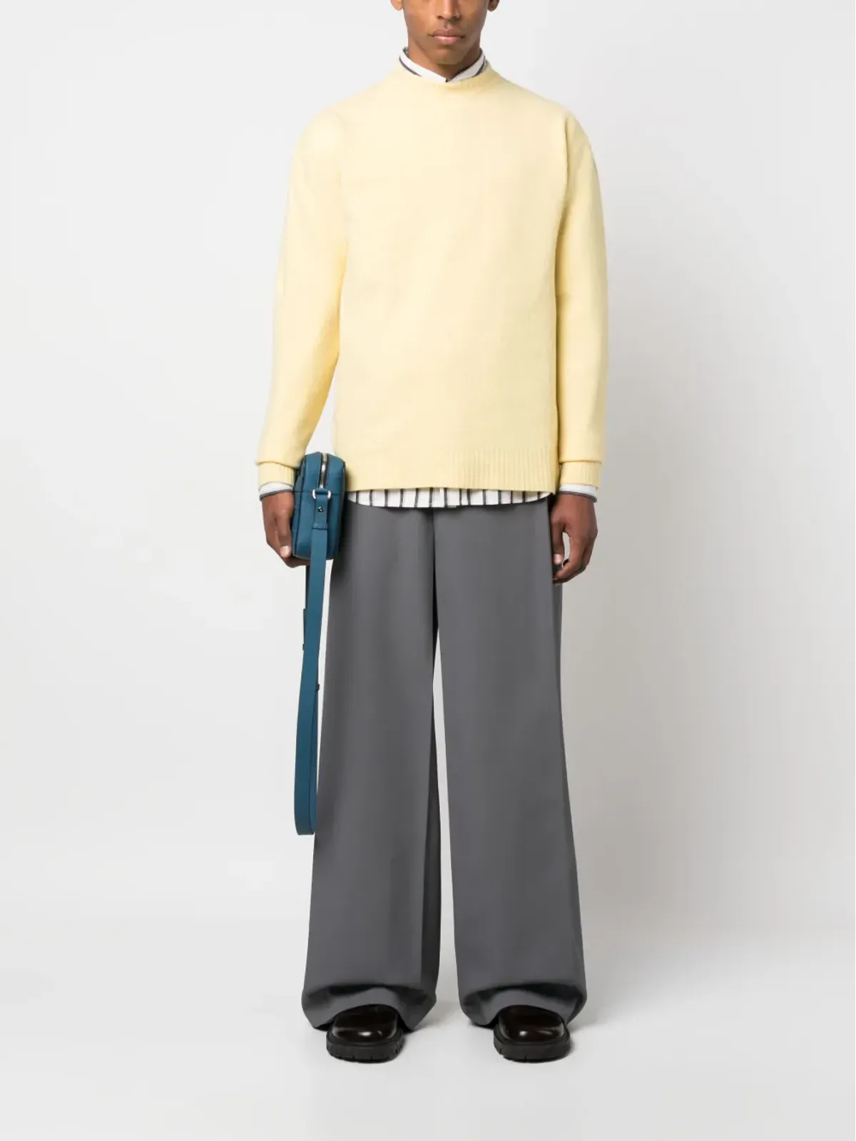 Jil Sander リブ編みトリム ウール ジャンパー - 画像2