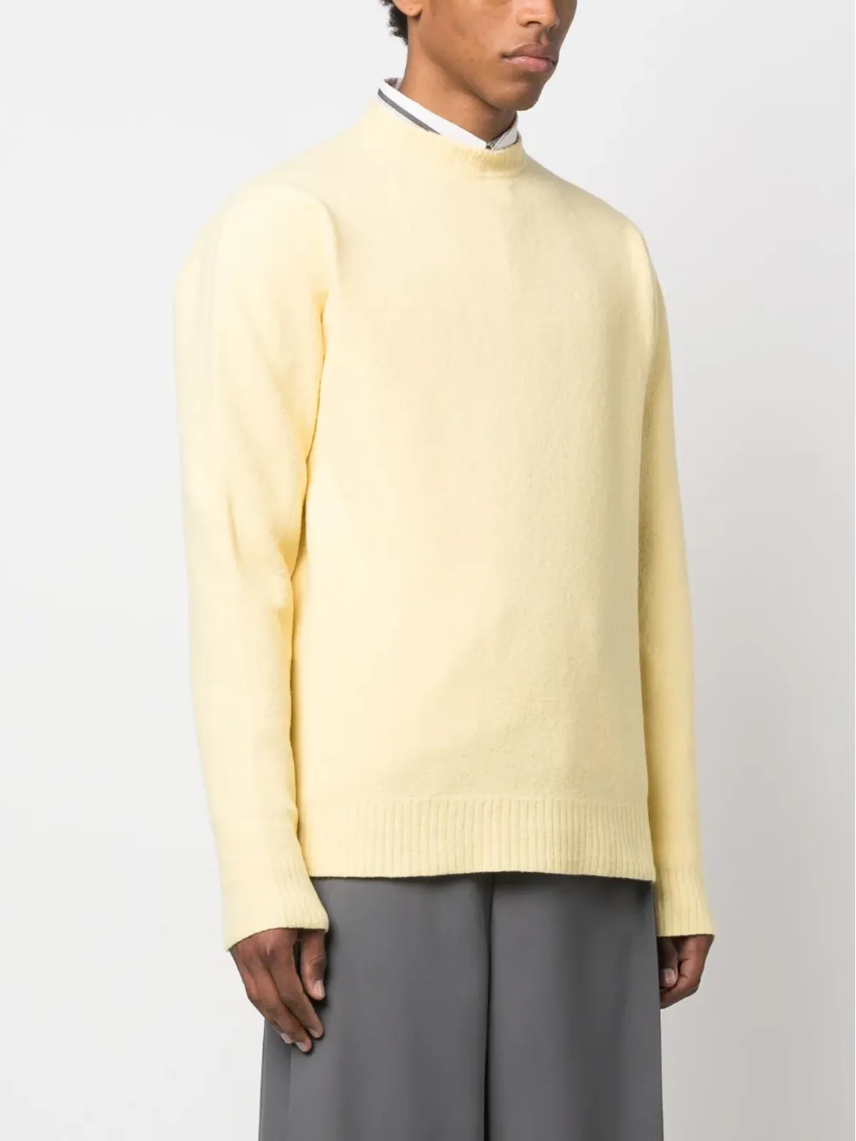 Jil Sander リブ編みトリム ウール ジャンパー - 画像3