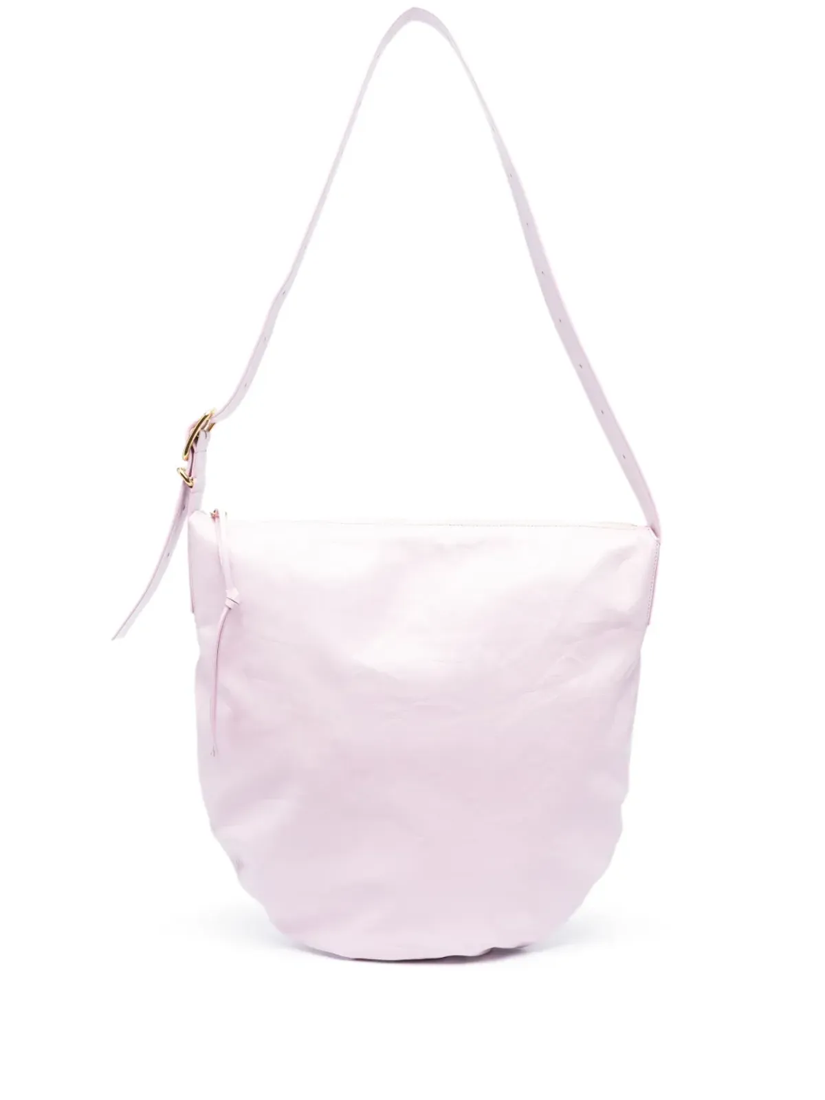 Jil Sander レザーのシワ加工ショルダーバッグ - 画像1