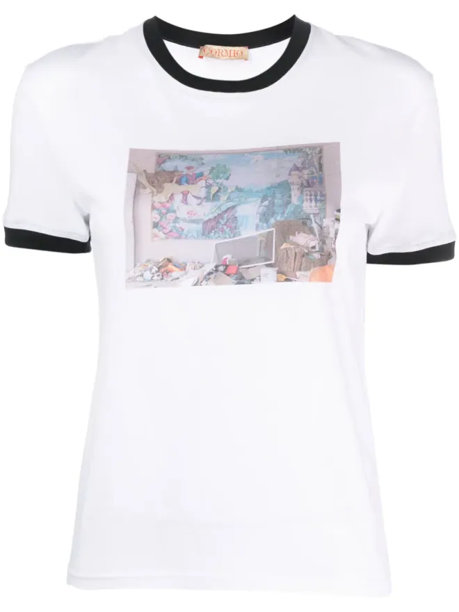 Cormio CORMIO プリントコットンTシャツの商品画像