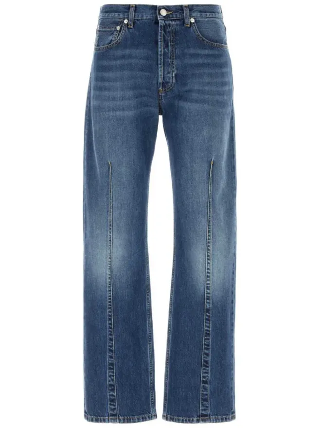 Alexander McQueen Alexander McQueen ダーツディテール ストレートジーンズの商品画像