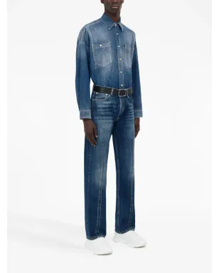Alexander McQueen ダーツディテール ストレートジーンズ - サムネイル3