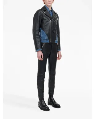 Alexander McQueen レザー クロップド・スリムフィットパンツ - サムネイル3