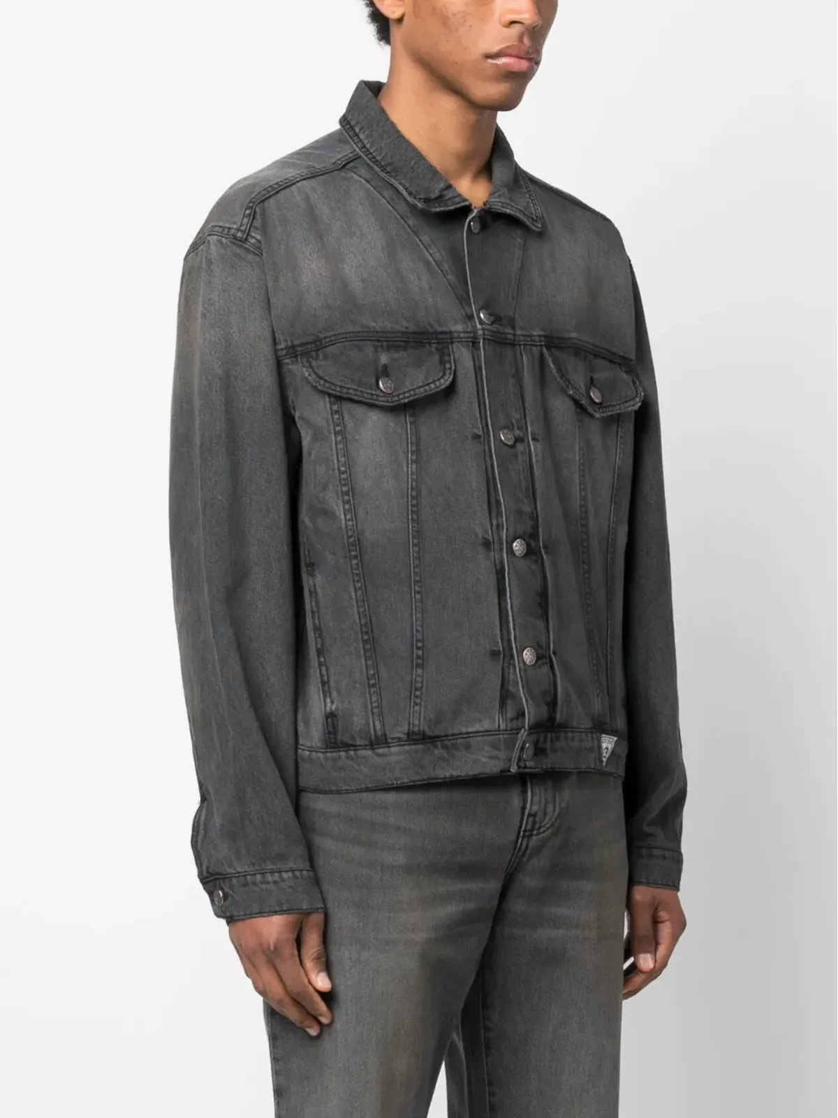 GUESS USA ロゴパッチデニムジャケット - 画像3